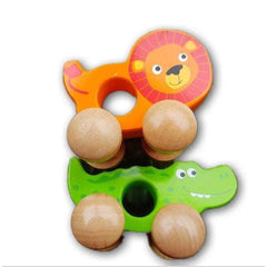 Wooden animals on wheels - Toy Chest Pakistan