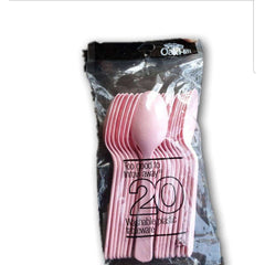 Set of 20 spoons, pink - Toy Chest Pakistan