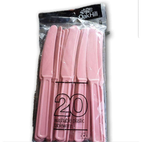 Set of 20 knives, pink