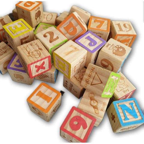 Wooden Blocks, assorted, 30pc