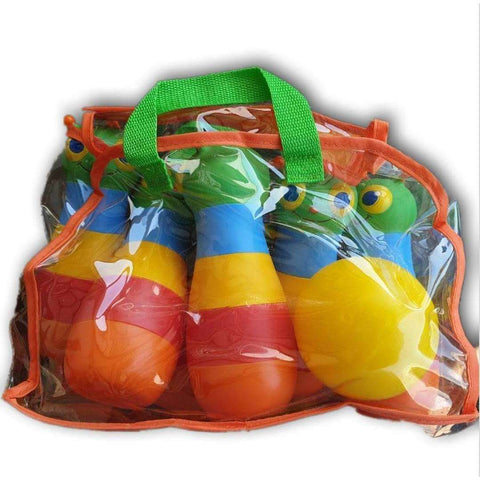 Melissa & Doug Sunny Patch Happy Giddy Bowling Set With 6 Pins, Bowling Ball, And Storage Bag