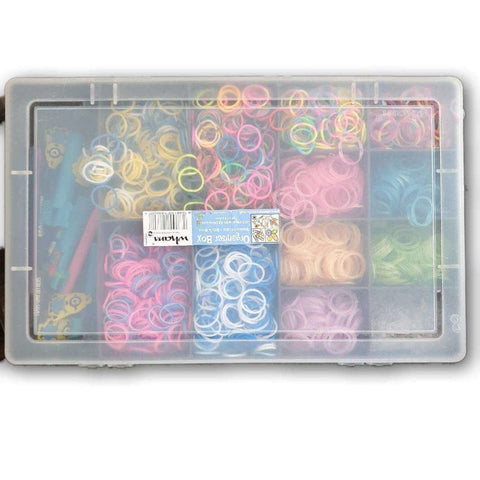 Rubber band set with organzier