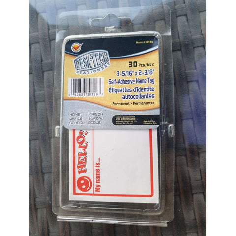 Self Adhesive Name Tag