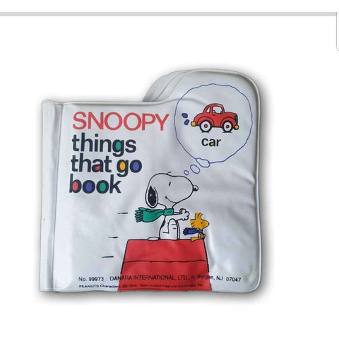 Bath book: Snoopy things that go