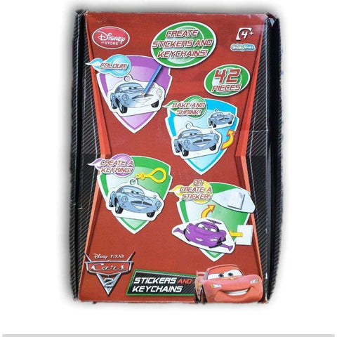 Cars Stickers and Art Keychain