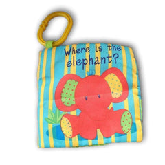 cloth book: where is the elephant - Toy Chest Pakistan