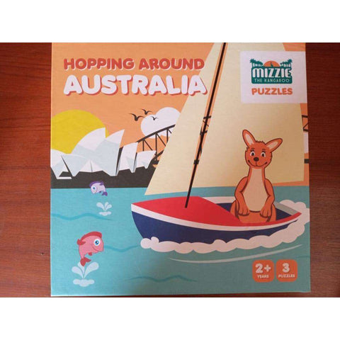 Hopping around Australia 2 plus year puzzle set pf 3