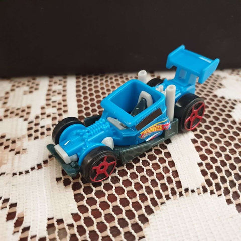 Hotwheel, blue racecar