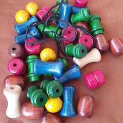 Lacing beads wooden - Toy Chest Pakistan