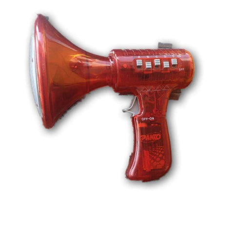 Megaphone with voice changer