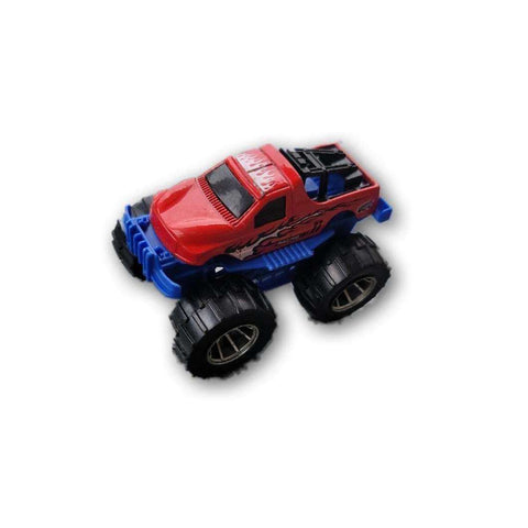 Monster truck, red and blue
