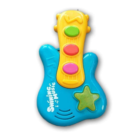 musical guitar, small, blue