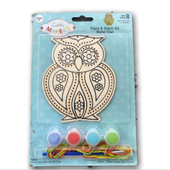 Paint and Stitch Kit, Boho Owl - Toy Chest Pakistan