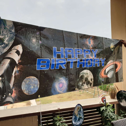Solar System, Happy Birthday Banner 60 inches