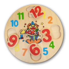 Wooden Inset Puzzle Clock - Toy Chest Pakistan