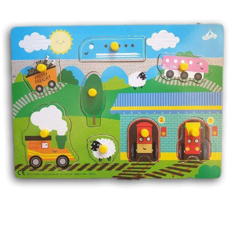 Wooden inset train puzzle