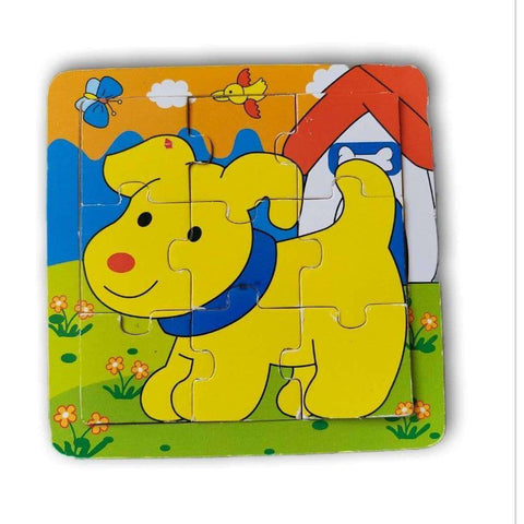 Wooden jigsaw puppy