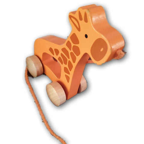 Wooden pull along animal