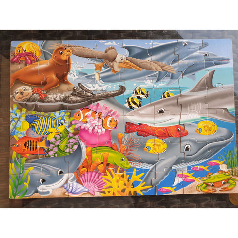 wooden undersea puzzle